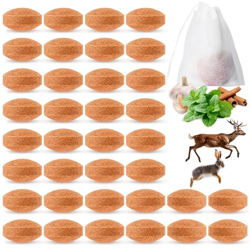 CKUKARM 36 Pack Deer Repellent Rabbit Repellent Outdoor Deer Deterrent for Plants Flower Vegetable,Keep Deer Rabbit Out of Lawn Garden
