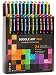 Glitter Gel Pens with Metallic Set of 24 for Adult Coloring Books - Assorted Colors Gel Pens Set, Fine Tip, Quick Dry, Professional Coloring Pen by Doodle Art Pro