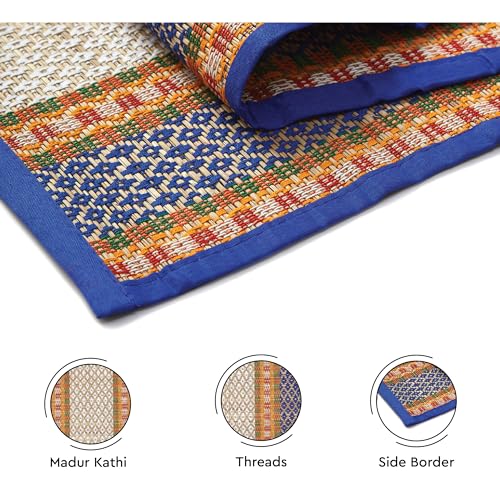 Image of Encasa XO Dining Table Runner 8 Seater, Handcrafted Madurkathi River Grass