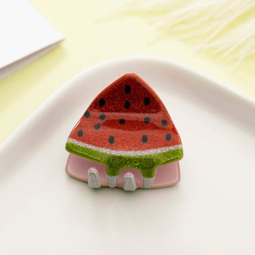 New Women Girls Cute Cartoon Fruit Pineapple Watermelon Strawberry Hair Claws Hairpins Hair Clips Barrettes Hair Accessories,watermelon 1