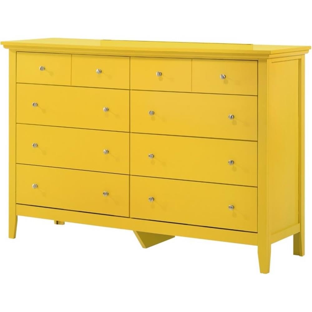 Amazon.com: Glory Furniture Hammond 8 Drawer Dresser in Yellow
