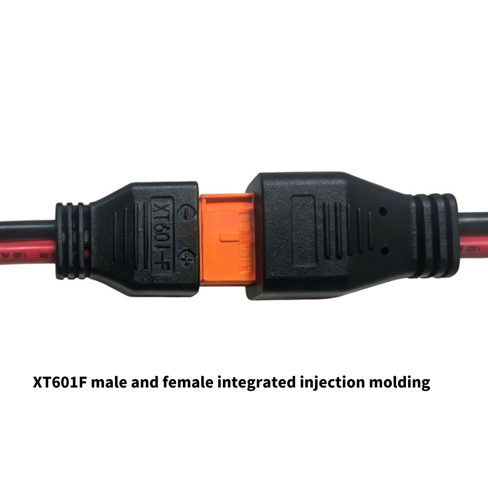 XT60i Ladeverlängerungskabel 12AWG Stecker auf Buchse, 5 Meters | Geformte Zugentlastung, rot schwarzes Kabel für Camping Stromversorgung