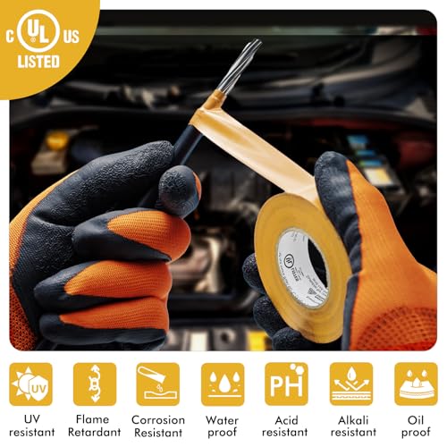 Image of Avery Dennison Electrical Tape, Professional Grade PVC Electric Tape, UL /CSA Listed Insulating Vinyl Tape for Electrical, Repairs, Automotive and Equipment, Pro-36C, in x 66 ft, Yellow, 1 Roll