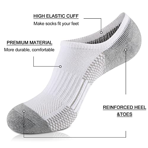 Heatuff No Show Cushioned Socks Men, Low Cut Athletic Socks for Men, Non Slip Inisible Socks(7 pairs).3