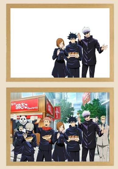MeYuxg Anime Illuminated Picture Frame, LED Creative Decorative Painting Frame, Gifts for Anime Fans Brightness Adjustable