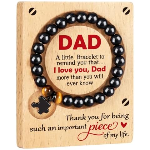 WELLBANEE Dad Bracelet, Valentines Day Gifts for Dad from Daughter Son, Birthday Gift for New Step Dad Daddy, First time Father, Cool Gifts for Dads Who Have Everything, Best Dad Gifts for Him Cover