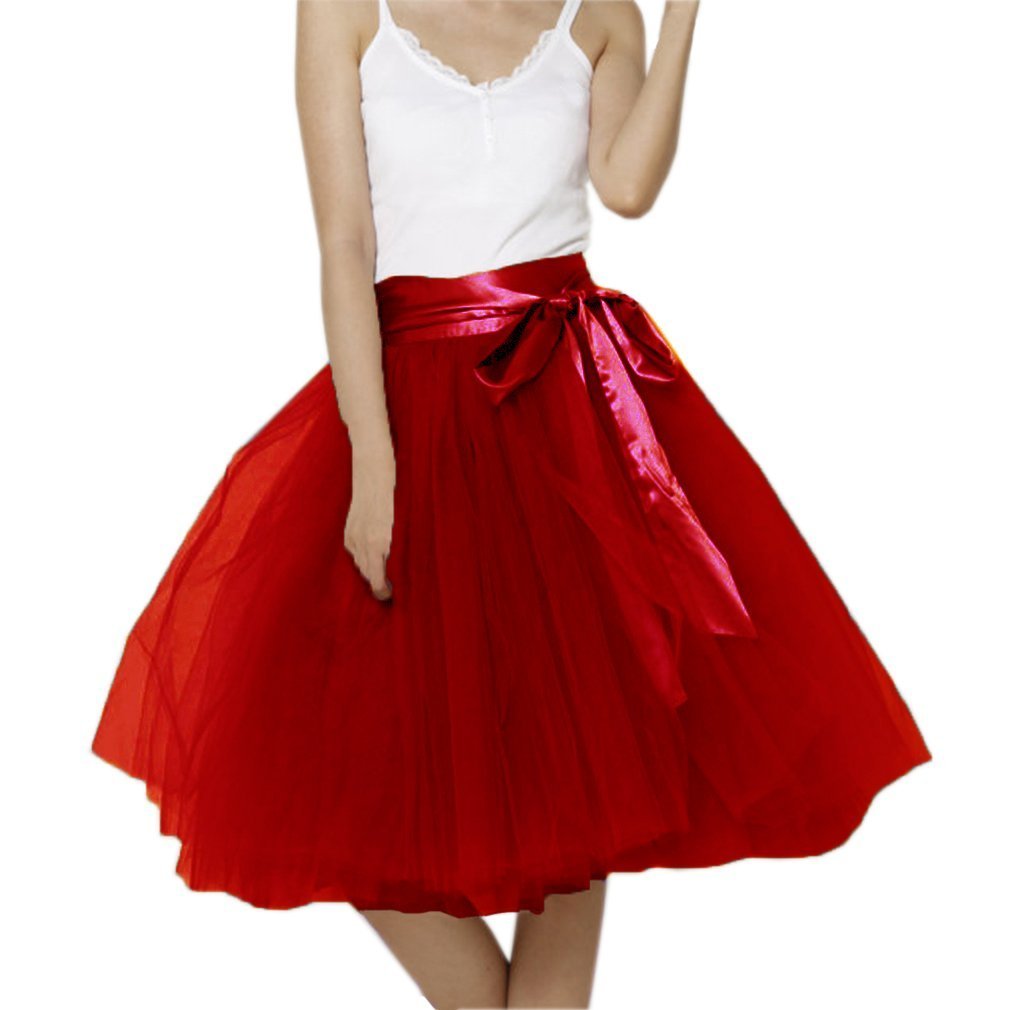 EllieHouseWomens Short Tutu Tulle Skirt with Sash PC06