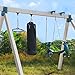 BETOOLL 2400 lb Capacity Heavy Duty Swing Hangers for Wooden Sets Playground Porch Indoor Outdoor & Hanging Snap Hooks Black of 2