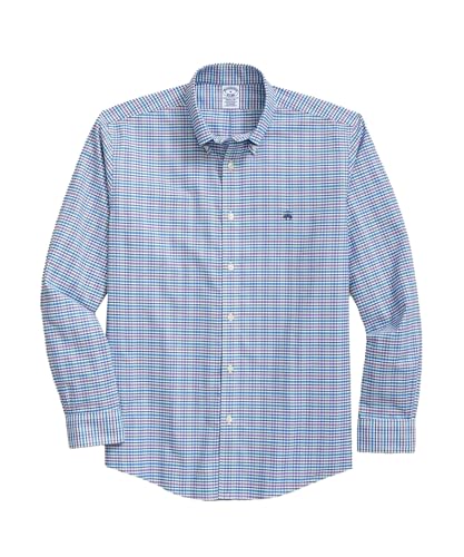 [Brooks Brothers] [ブルックスブラザーズ] ノンアイロン ストレッチオックスフォード GFロゴ チェック カジュアルシャツ Regular Fit 100217969 グリーン系その他 M