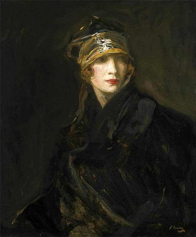 Art mural tableau Il Turbante D'oro John Lavery : posters vintage décoration chambre 60x90