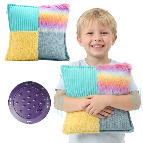 Special Supplies Vibrating Pillow Sensory Pressure Activated Calm for Kids and Adults 13 Plush Soft Cover with Multi Textured Therapy Stimulation Bumps -3 Vibration Modes Music & Voice Recording