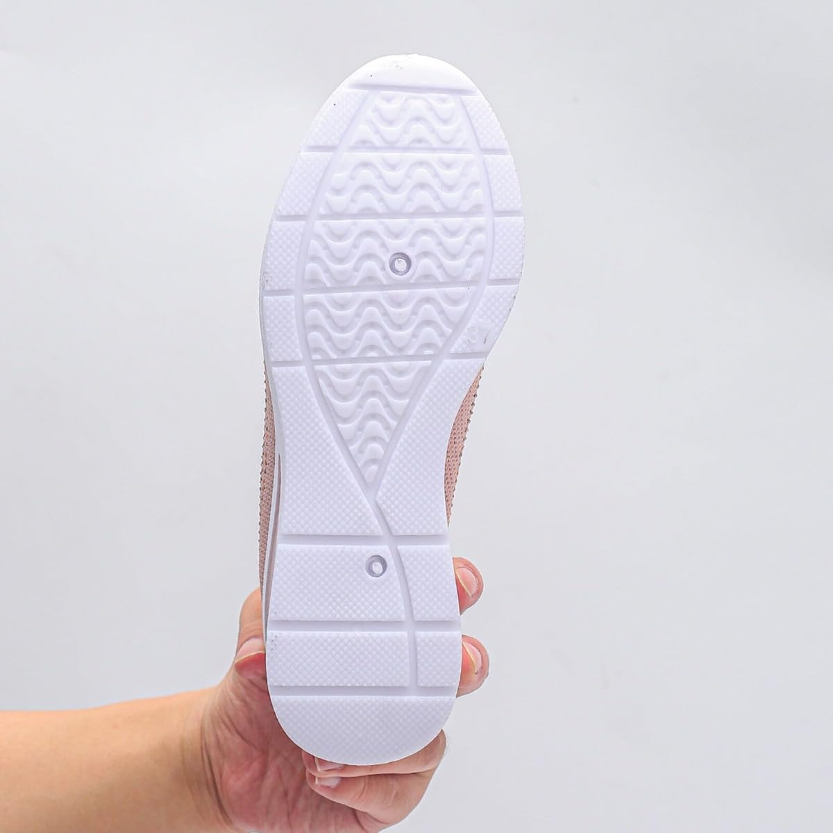 Tenis de cuña transpirables con diamantes de imitación brillantes para mujer, de malla, sin cordones, con plataforma de cuña ortopédica, brillantes para boda, zapatos de tenis de punto para novia