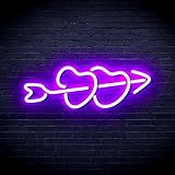 Photo Gallery advpro cuori con freccia flex silicone led neon sign - viola - st16s63-fnu0200-p Photo Gallery advpro cuori con freccia flex silicone led neon sign - viola - st16s63-fnu0200-p