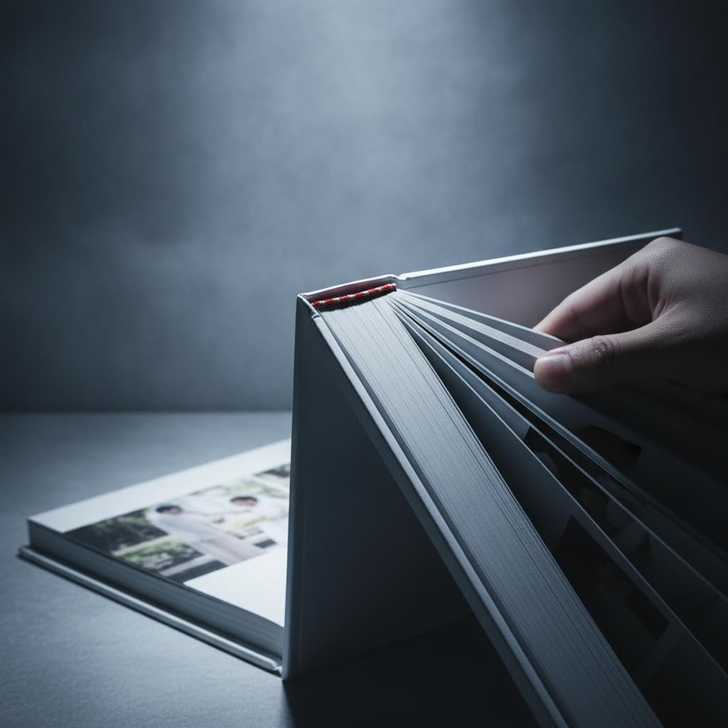 Hardcover Fotoalbum Minimalistisch, Aus Papier - staubdicht - für Hochzeit - - - geklebte Bindung - kratzfest - für, 48 Seiten, minimalistisch, 12 Zoll (28,5x21 cm)