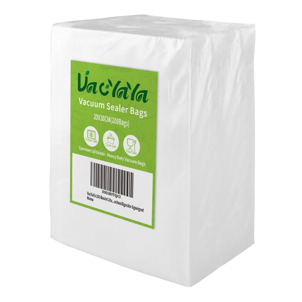 VacYaYa 200 Pack 20x30cm BPA Free Heavy Duty Food Vacuum Sealer Bags