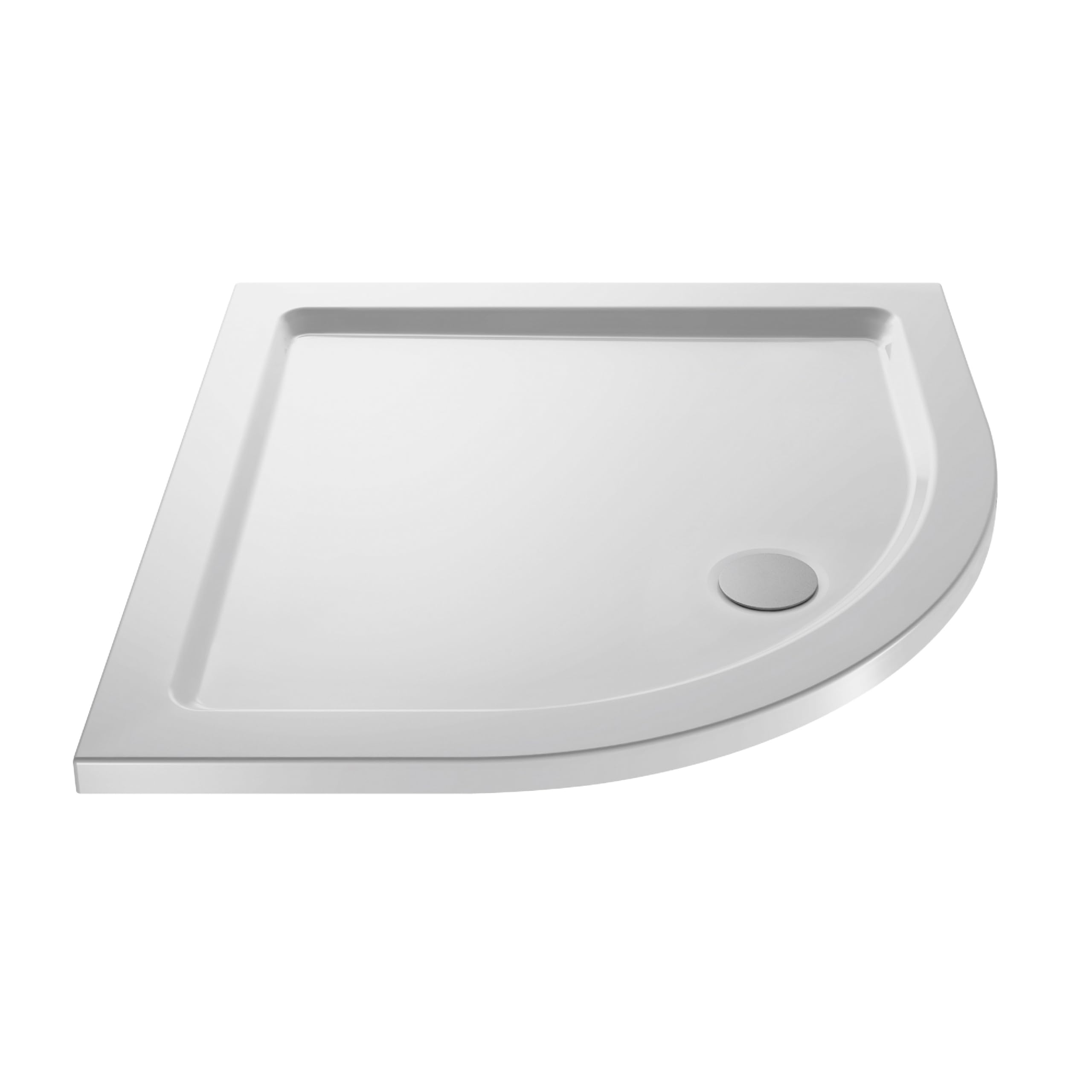 Balterley 760 x 760 mm Quadrant Shower Tray, Slimline Shower Trays, Durable Stone Resin Base Trays for Bathroom Enclosure Cubicle, Lightweight Quadrant Shape Tray for Wetroom Showers (White)