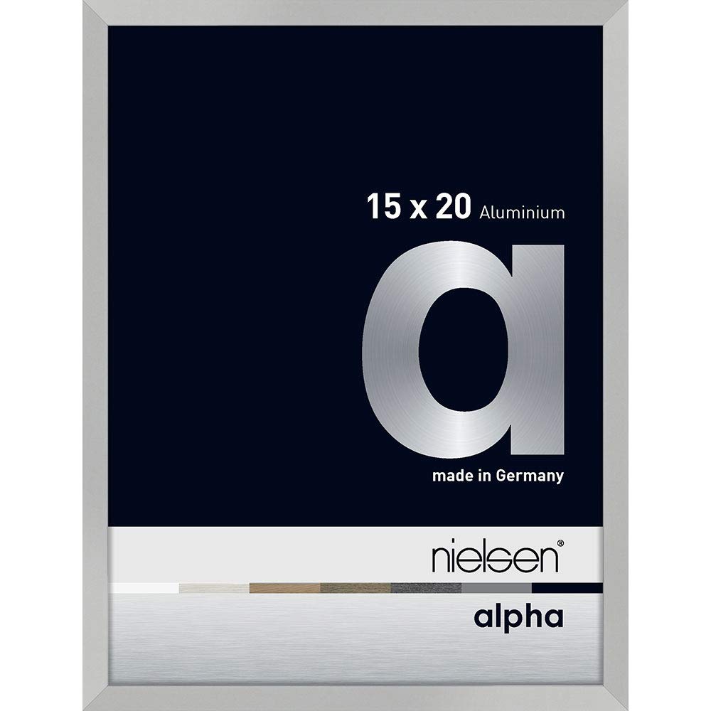 nielsen aluminium picture frame Alpha, 15x20 cm, frosted silver — image 1