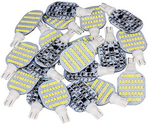 GRB Super Bright T10 921 922 912 LED Bulbs for 12V RV Ceiling Dome Light RV Interior Lighting Trailer Camper, White 600 Lumens (Pack of 20)