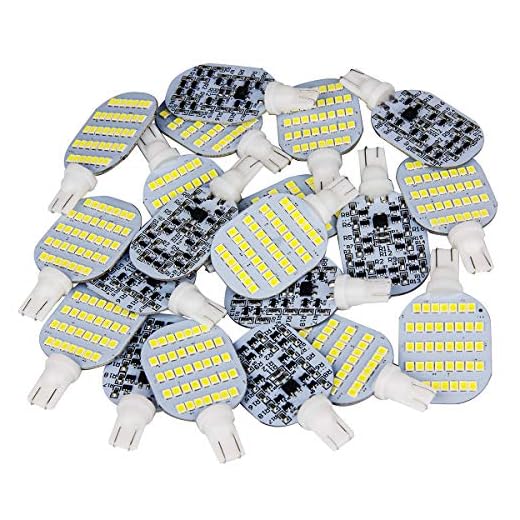 Super Bright T10 921 922 912 LED Bulbs for 12V RV Ceiling Dome Light RV Interior Lighting Trailer Camper, White 600 Lumens (Pack of 20)