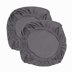 Yikko Elastic Stretch Spandex Chair Seat Covers Slipcovers Washable fit for Office Chairs,Dining Room Chairs,Bar Wedding Party Decor (2, Grey)