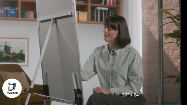 SCZS Whiteboard Staffelei Höhenverstellbar – 61x91,4 Cm, Drehbar, Mit Zubehör
