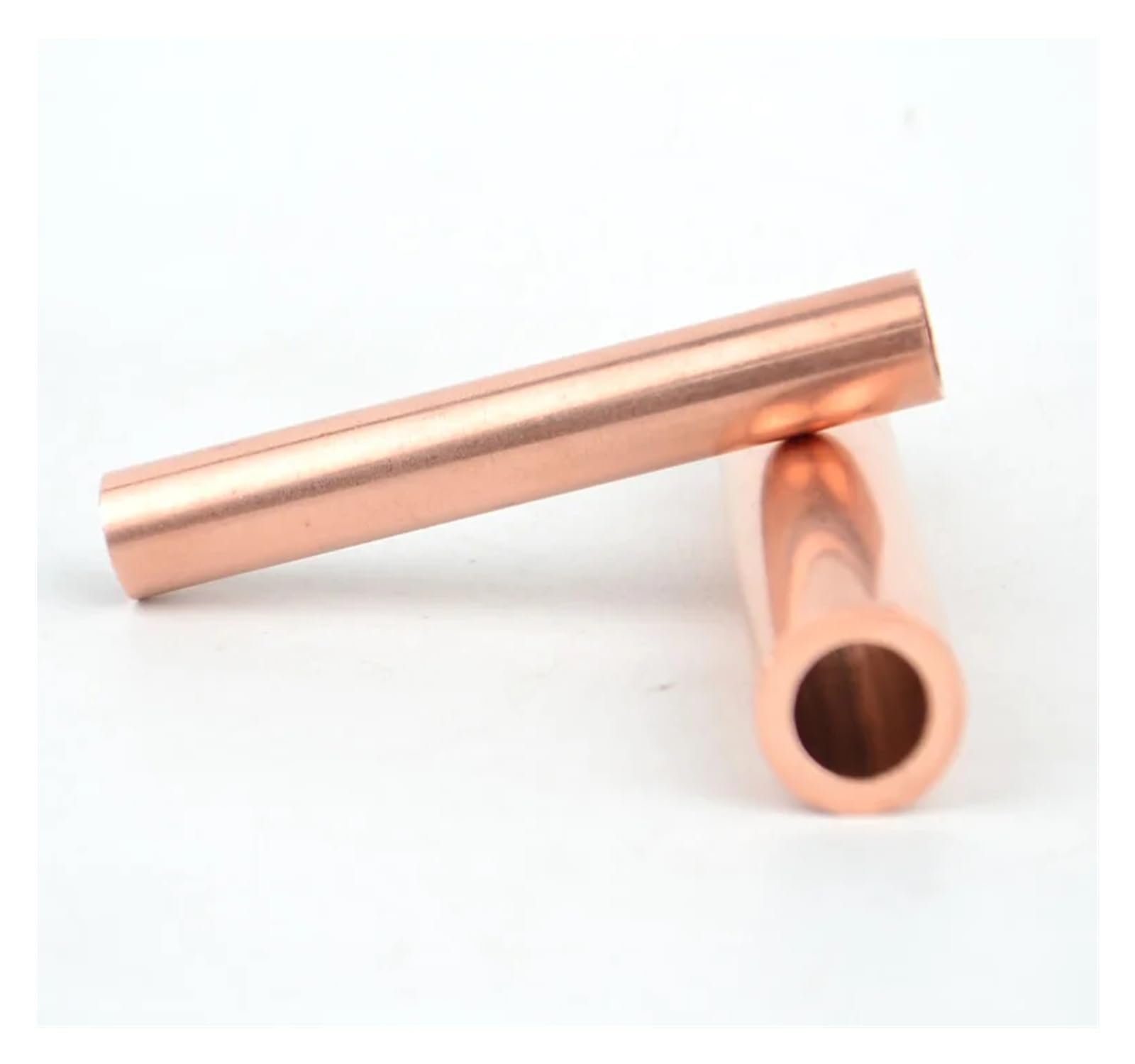 Tubo de cobre de 38 mm OD T2 de pared de grosor de 2 mm de grosor, tubo de cobre hueco capilar de 500 mm de longitud