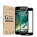 (Pack of 2) iPhone 7 Screen Protector, Akwox Full Cover iPhone 7 Tempered Glass Screen Protector with ABS Curved Edge Frame, Anti-Fingerprint HD Screen Protector Film for Apple iPhone 7(Black)