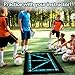 TAIPOXUN Soccer Training Equipment,Soccer Training Mat Improve Strength,Agility and Coordination,Anti-Slip Silent Absorption Soccer Footwork Training Mat