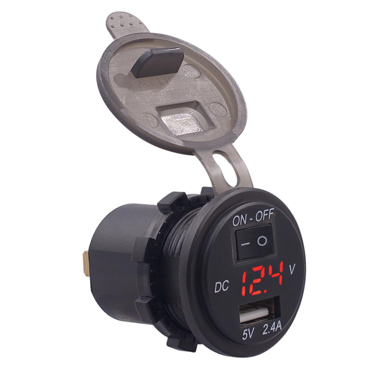 Uonlytech 2 Pz caricabatteria per cellulare da auto caricatore del telefono per auto caricabatteria per telefono da 5v/2.4a caricabatteria per USB per numero interruttore