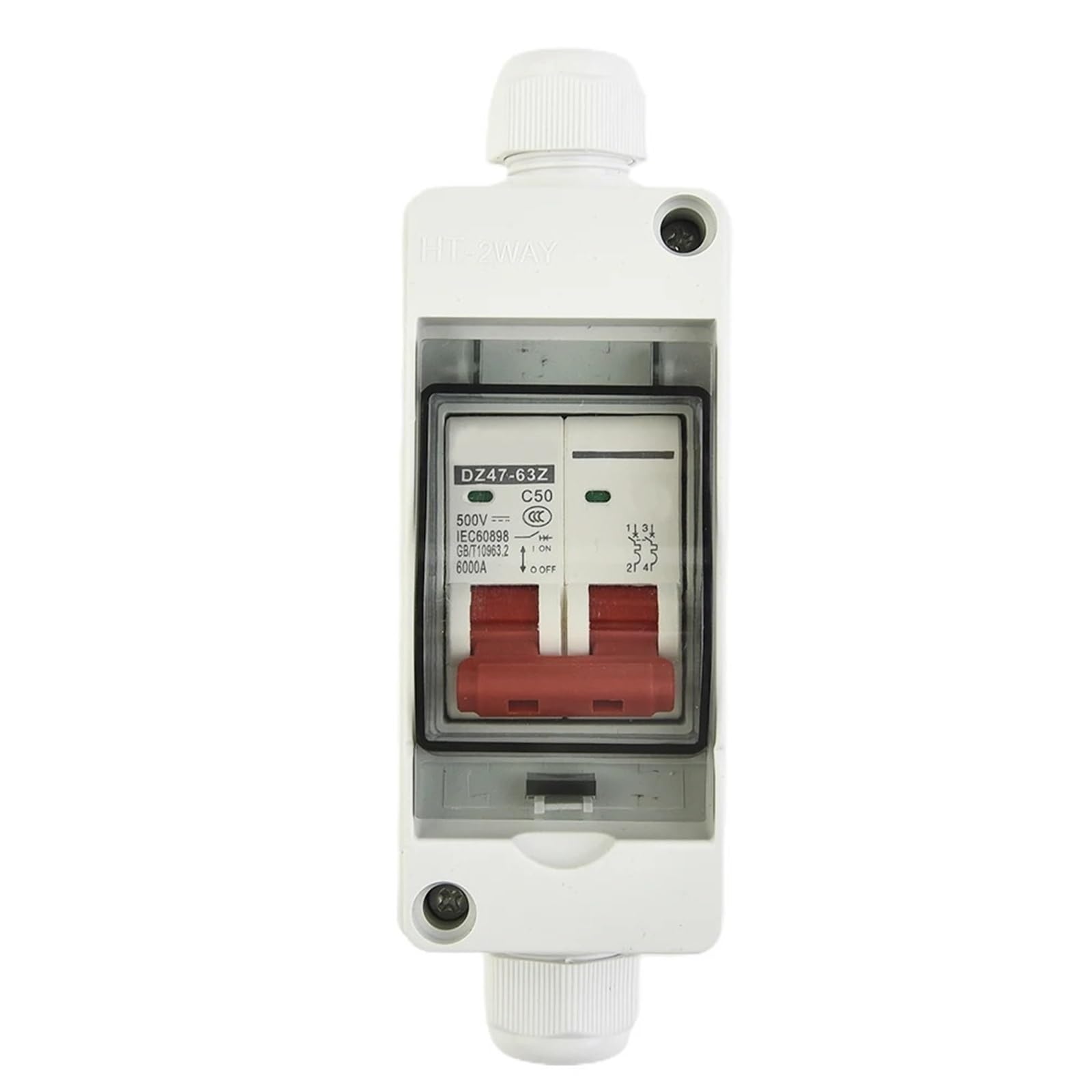 Scatola Combinata Solare Fotovoltaica Scatola di distribuzione impermeabile con interruttore CC, interruttori automatici miniaturizzati, batteria solare fotovoltaica for casa/giardino, quadro combinat