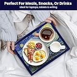 Lesser & Pavey Starry Night Cushioned Lap Tray | Bean Bag Lap Trays With Padded Cushion | For Drinks Food Breakfast Laptop | Lovely Cushioned Lap Tray For Home & Office - Vincent Van Gogh - Image 3