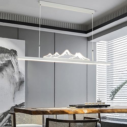 Suspension linéaire LED billard et table à manger moderne dore - 6