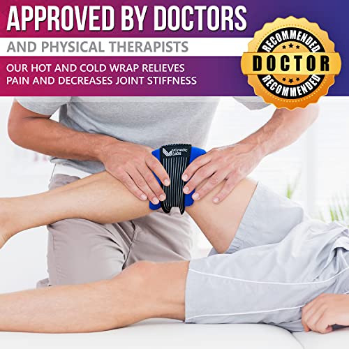 Ice Pack Wrap With Elastic Strap By Kinetic Labs - Hot Cold Gel Pack For Injuries - Reusable Ice Pack For Neck Foot Ankle Head Wrist Leg Shoulder Arm Thigh Knee Surgery (Regular Ice Wrap) #TOP4