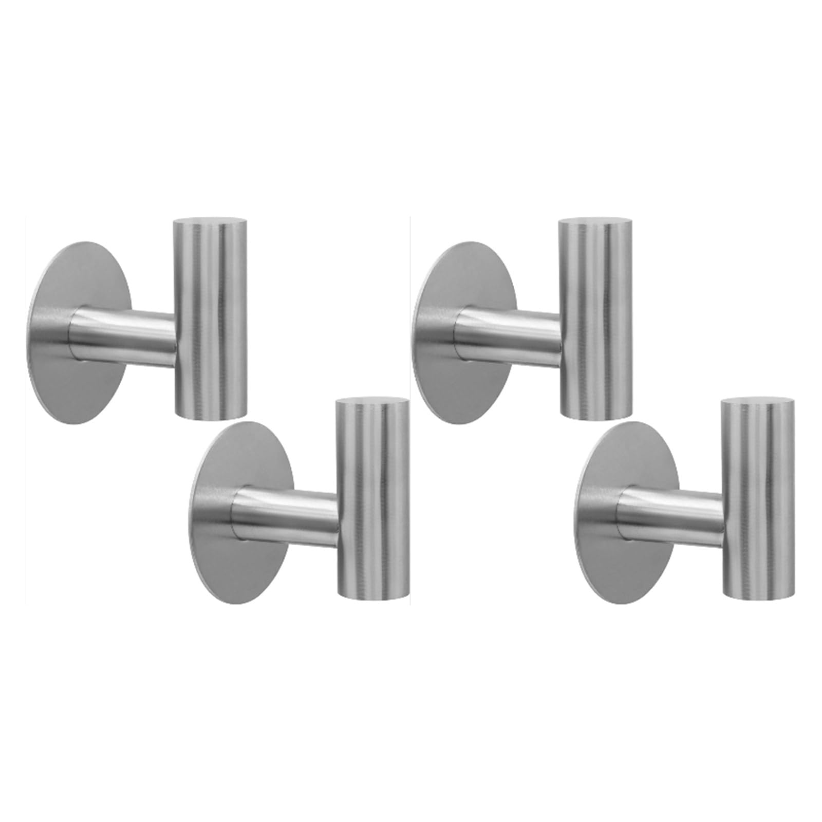 Zguouzantye Brushed 4Pcs 2-4 Pcs Adhesive Hooks, Multipurpose Coat Hanger