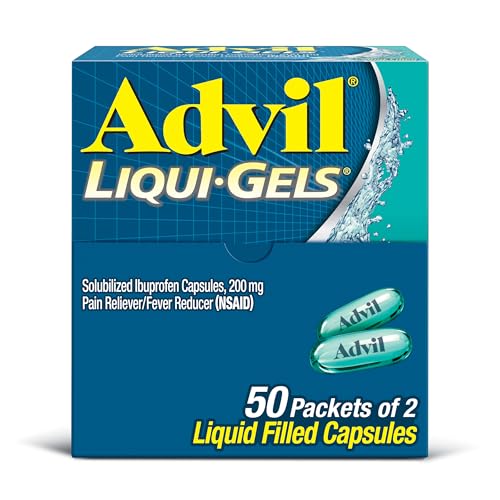 Image of Advil Liqui-Gels Packets, Ibuprofen 200mg, Pain Relief 100 Count