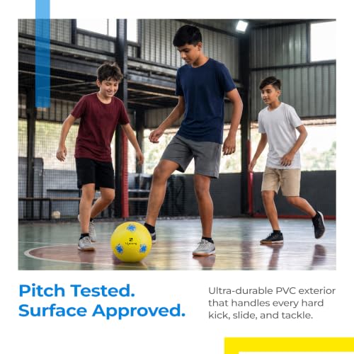 Image of Lifelong Football Lightweight PVC Ball for Kids & Adults, Ideal for Beach, Pool, Indoor & Outdoor Play, Soft Training Football for All Age - Size 5 (Age 13+ Years, Yellow)
