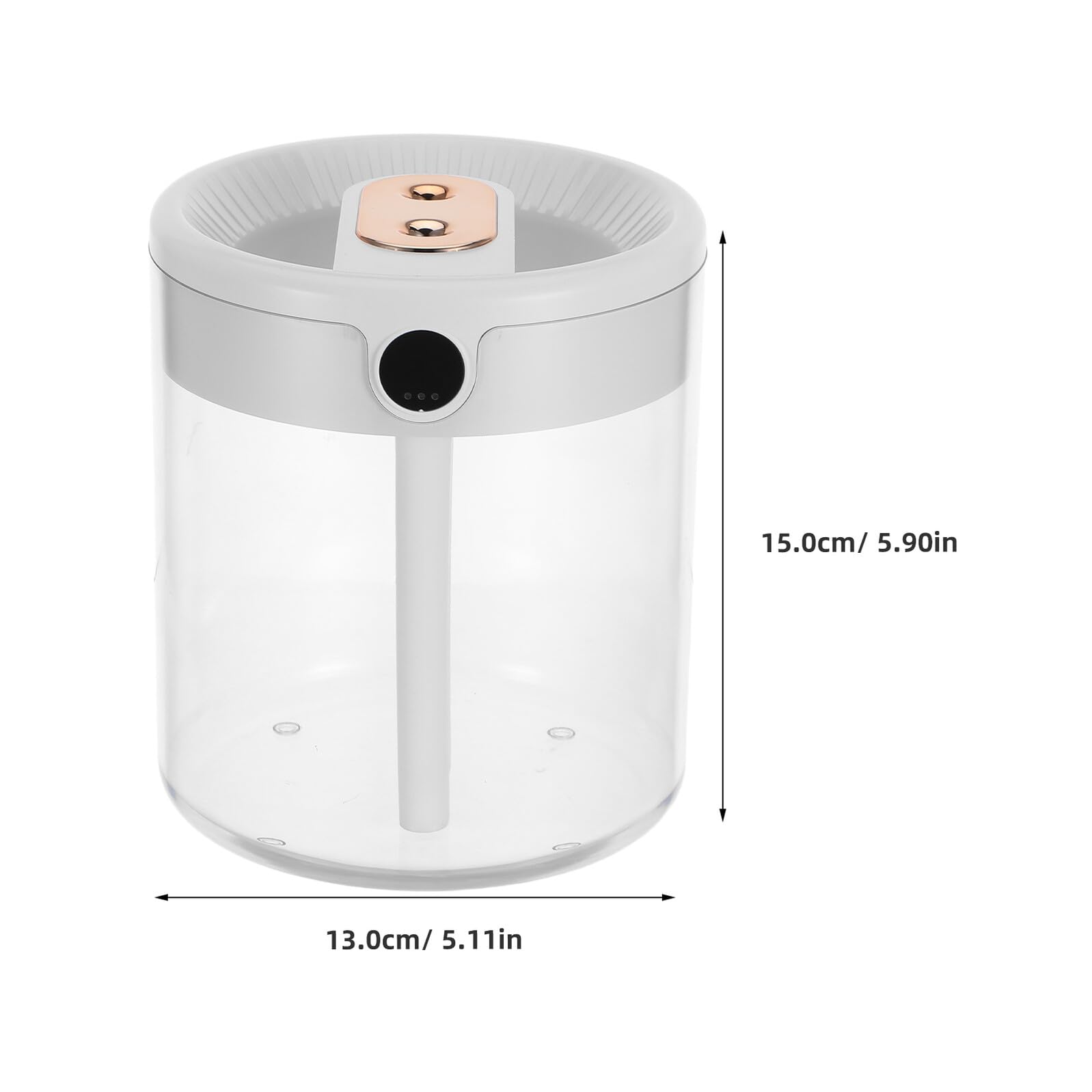 SHINEOFI Umidificatore a Doppio Spruzzo 2l Portatile con Controllo Digitale e Plastico per Piante e Aria in Ufficio o Dormitorio Silenzioso con Luce Notturna