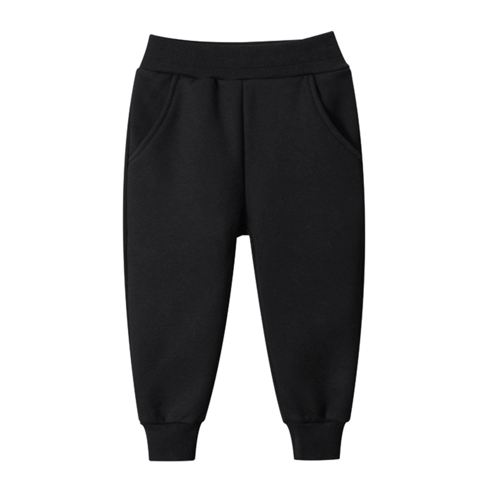 TupTam Baby Jongens Broek Winter Thermo Warm Zweet Broek 2 Pack, Jeansblauw/Schwarz, 86