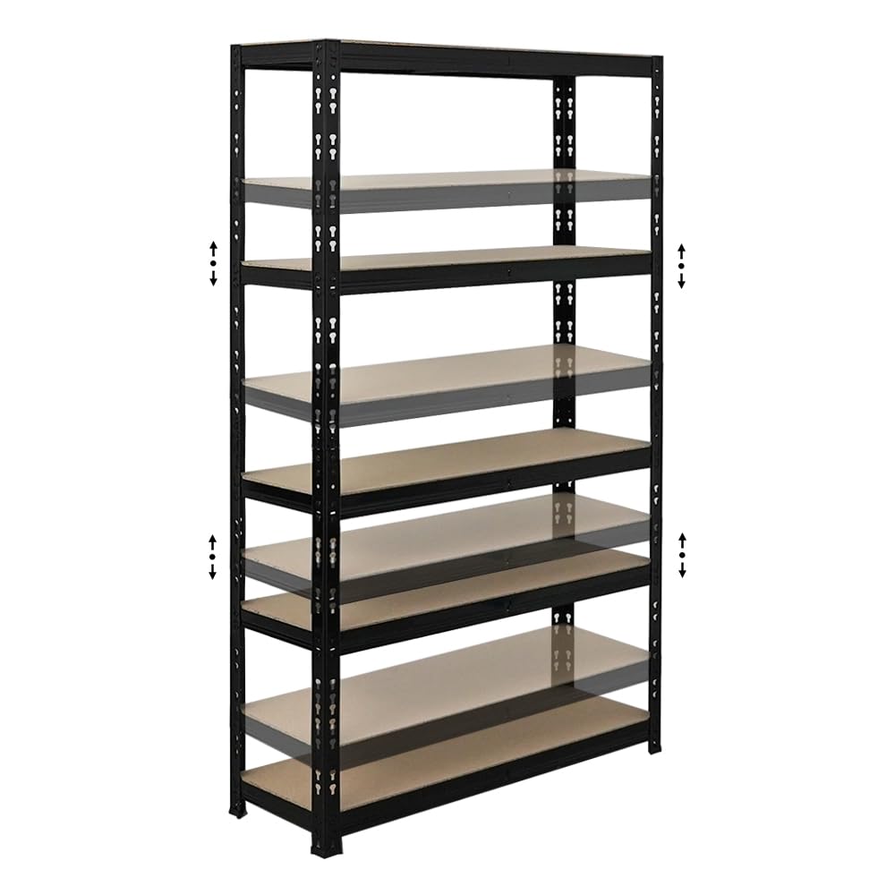 PROREGAL Mega Deal | 4X Étagère pour Charges Lourdes Apollo | HxLxP 150x90x30 cm | Charge Max. 175kg | Noir