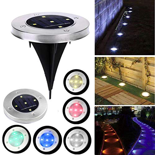 MUDEREK Home Garden Solar Power 5 LED Buried Light Outdoor Lawn Underground Park