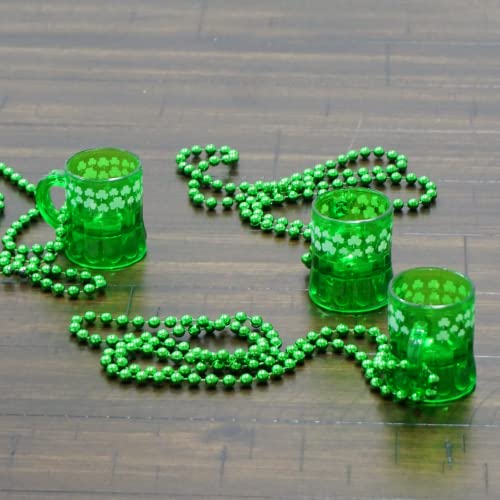 4Es-Novelty-St-Patricks-Day-Shot-Glasses-Bead-Necklaces-Pack-of-12--Green-Irish-Gifts-Party-Favors-Supplies-St-Patricks-Day-Accessories-for-Adults-Transparent-Green-With-Shamrock