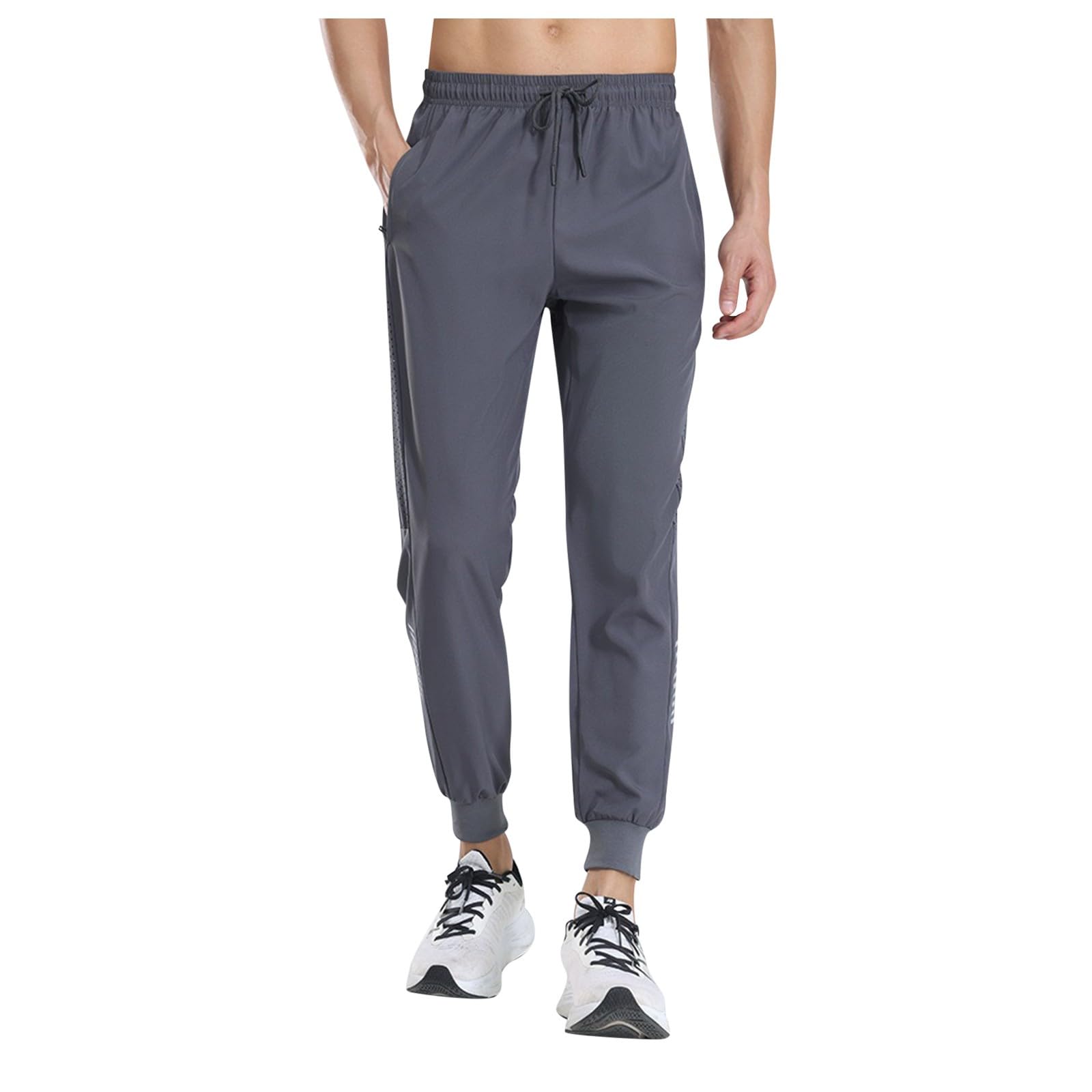 minjiSFMens Joggers Slim Fit Tracksuit Bottoms Workout Sport Sweatpants Running Tracksuit Bottoms Jogging Bottoms Pants Trousers Tracksuit Bottoms Athletic Pants Straight Leg Sweat Pants Drawstring