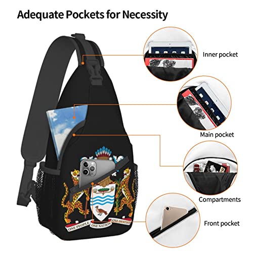 Mochila Crossbody Unisex Negro miniatura 5
