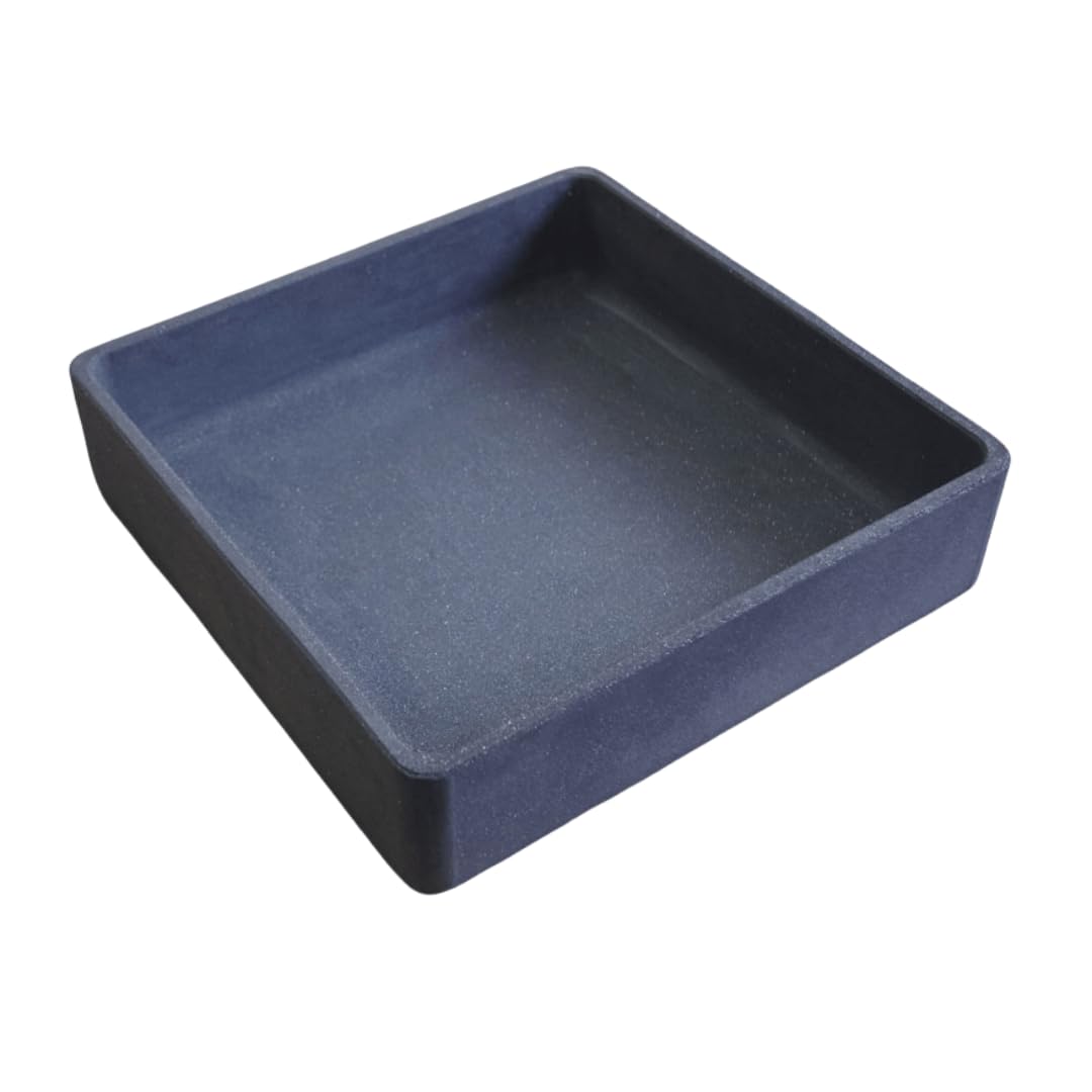 Crisol de carburo de silicio, resistente a altas temperaturas, estabilidad térmica de 1650 °C para fundición de metales y uso en laboratorio, 320 mm x 320 mm x 80 mm