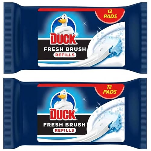 2X Toilet Fresh Brush Refills (2 Packs 24 Flushable Cleaning Pads)- Biodegradable- Toilet Bowl Cleaner