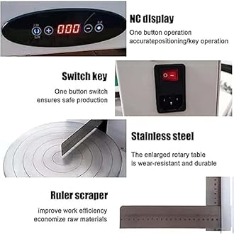 200W Automatic Cake Cream Spreading Machine, 4-12inchs Birthday Cake Smoothing Coating Machine, Electric Birthday Cake Decorating Machine, Baking Birthday Cake Spreader,220V