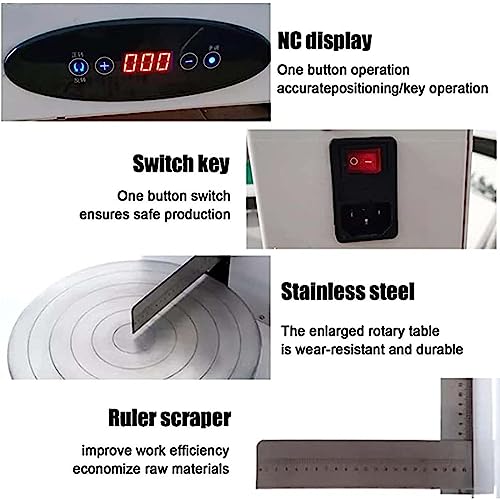 200W Automatic Cake Cream Spreading Machine, 4-12inchs Birthday Cake Smoothing Coating Machine, Electric Birthday Cake Decorating Machine, Baking Birthday Cake Spreader,220V