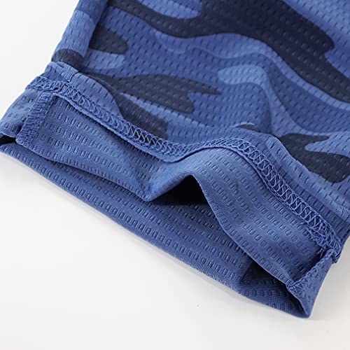 Image of KISBINI Boys Athletic Shorts with Pockets Sport Active Camo Shorts