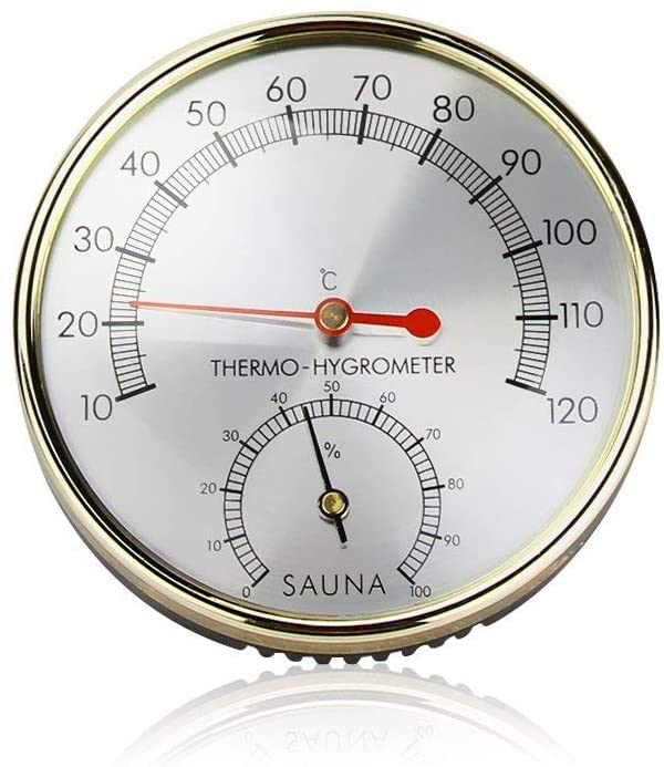 AYCHLG Sauna Thermometer 2 in 1 Wooden Fahrenheit Thermometer Hygrometer for Sauna Indoor Hygrothermograph for Family Hotel Sauna Room Equipment and Accessories (3)