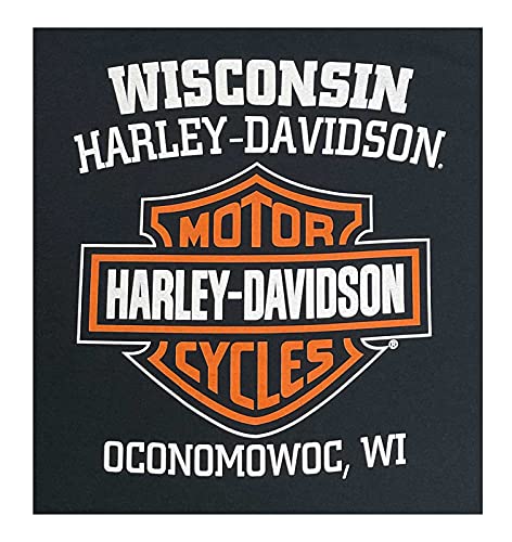 Harley-Davidson Men's Screamin' Eagle Pullover Poly-Blend Fleece Hoodie, Black2